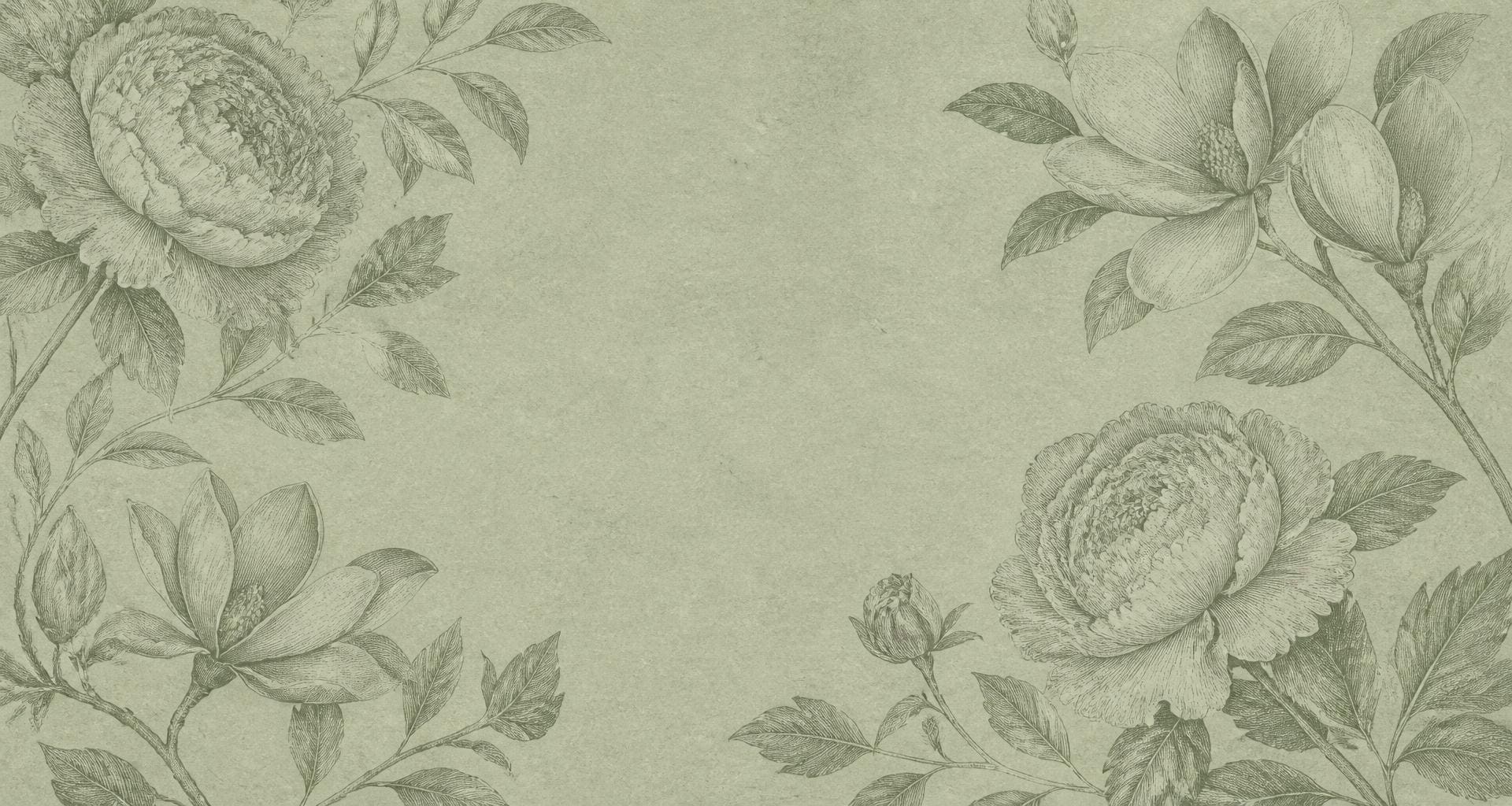 Vintage sage botanical pattern